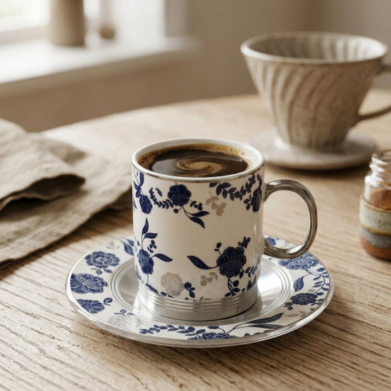 Coffee Cup and Saucer Set - 12 Pcs